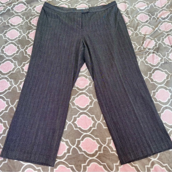 Sag Harbor Pants - Sag Harbor Plus Size 24W Charcoal Gray Stretch Pants for Office Business Casual